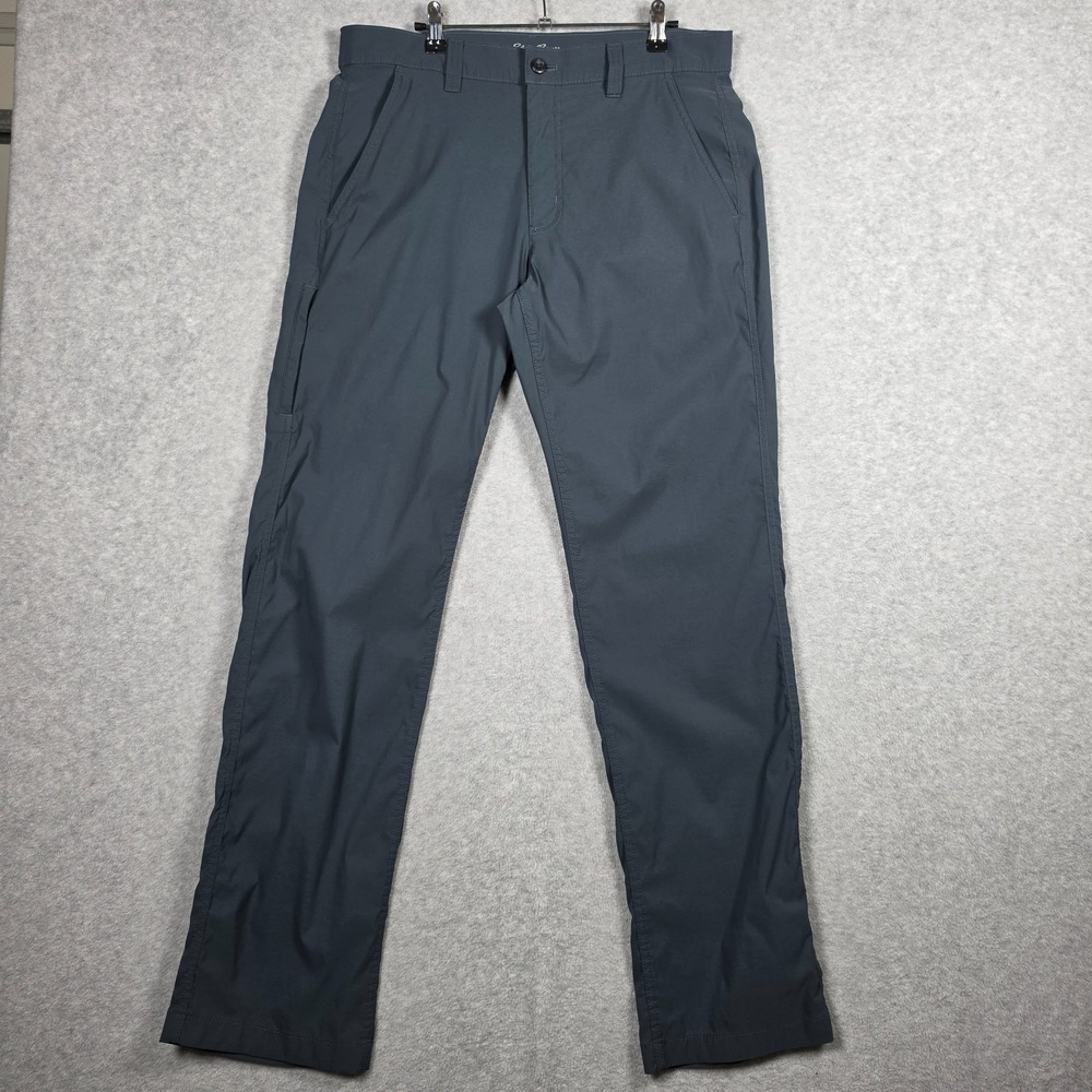 Eddie Bauer Travex Pants Mens Size 34x34 Blue Gray Lightweight Stretch Straight